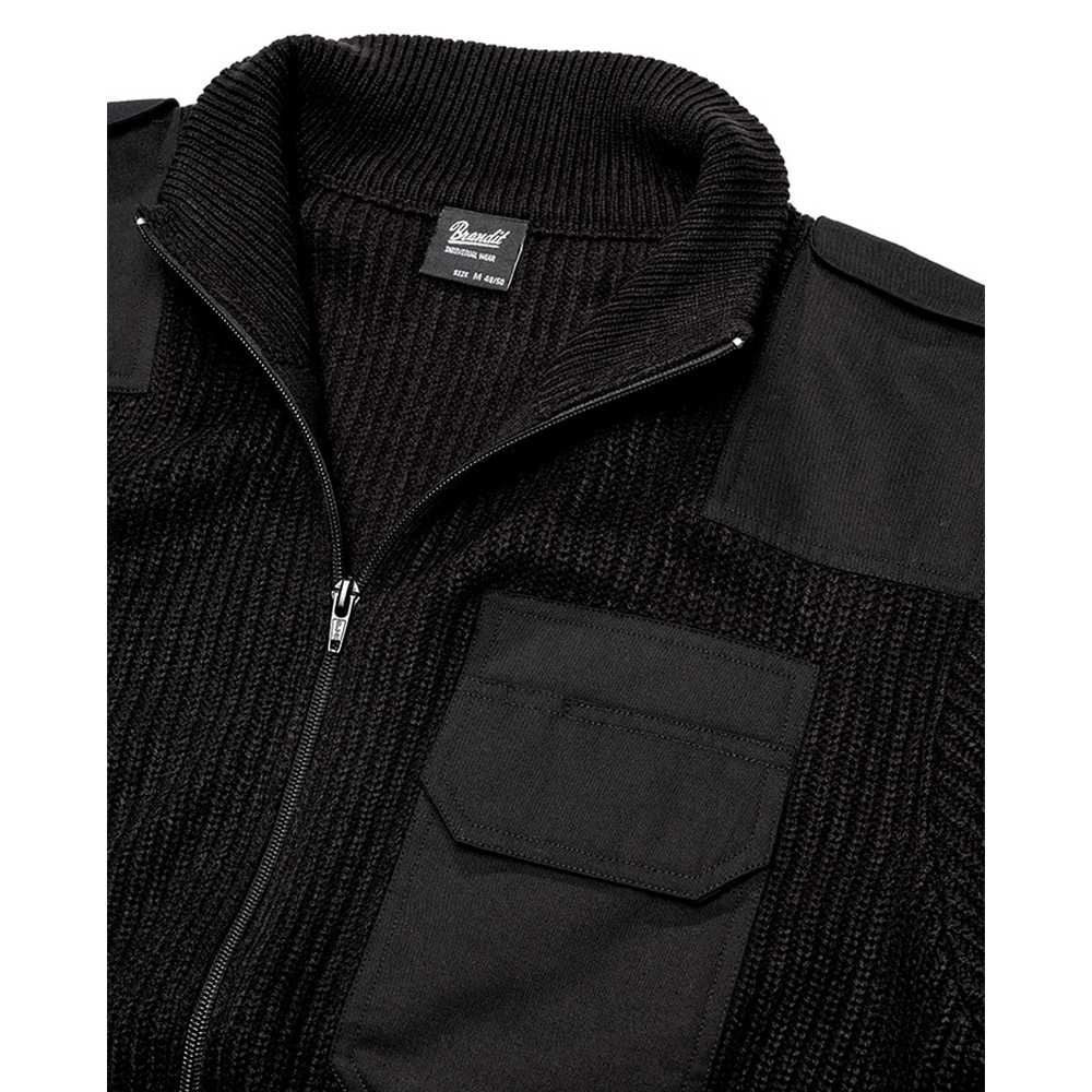 Brandit - BW Cardigan Zip Sweater - Black